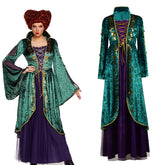 Hocus Pocus Winifred Sanderson Halloween Dress Suit Cosplay Costume Outfit with Wig